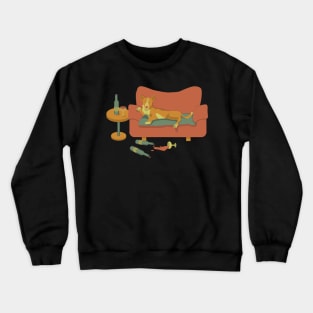 Greyhound loves wine Crewneck Sweatshirt